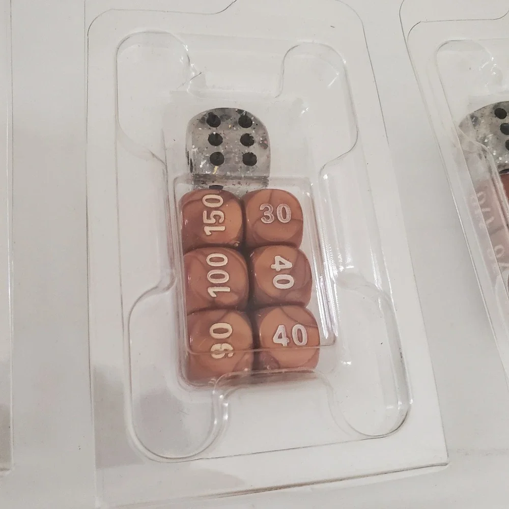 Pokemon TCG Damage Counter Dice Lot 3 Sets Marbled Bronze White ex Glitter Dice
